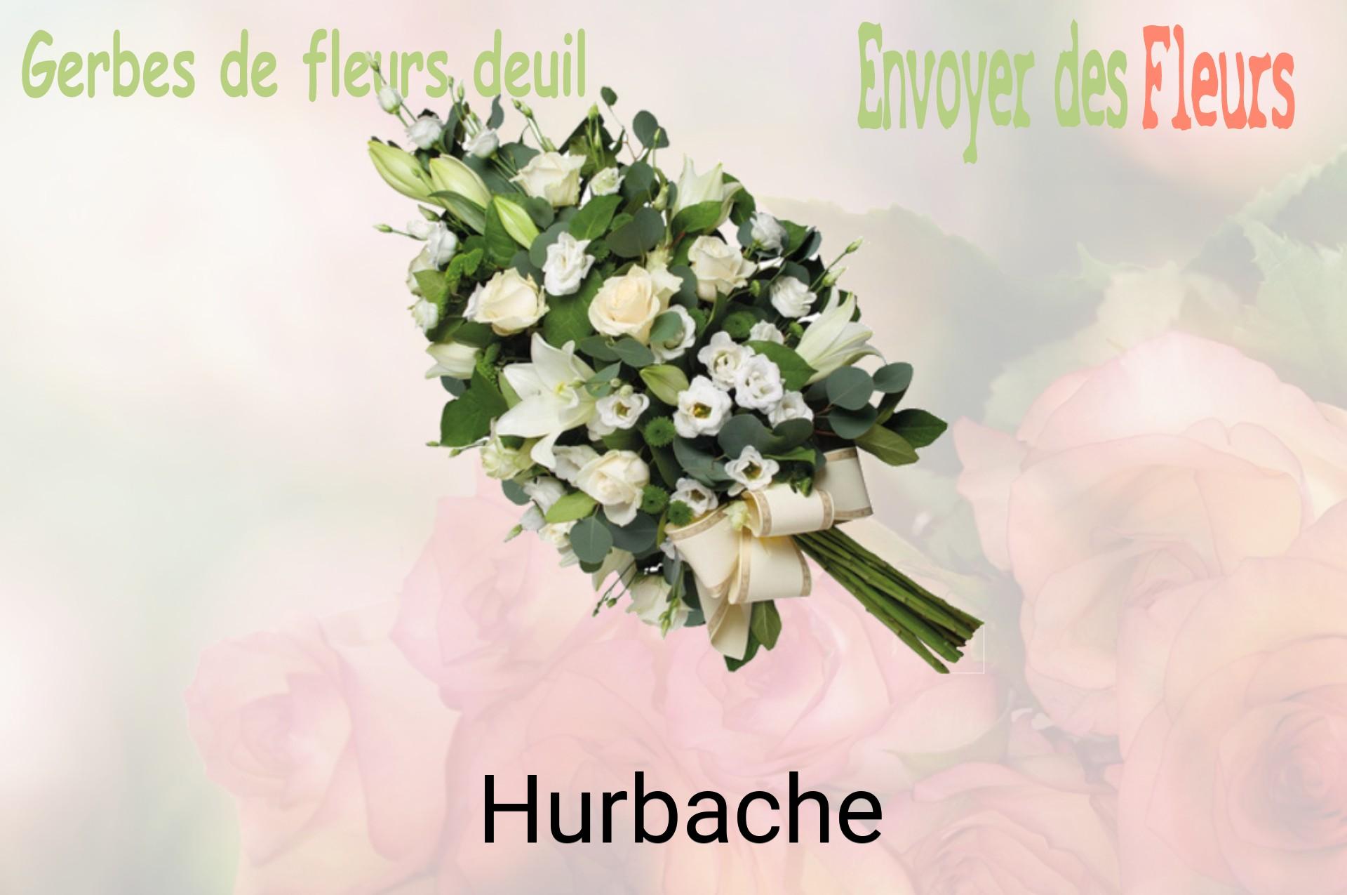 Gerbe de fleurs de deuil livrée à Hurbache